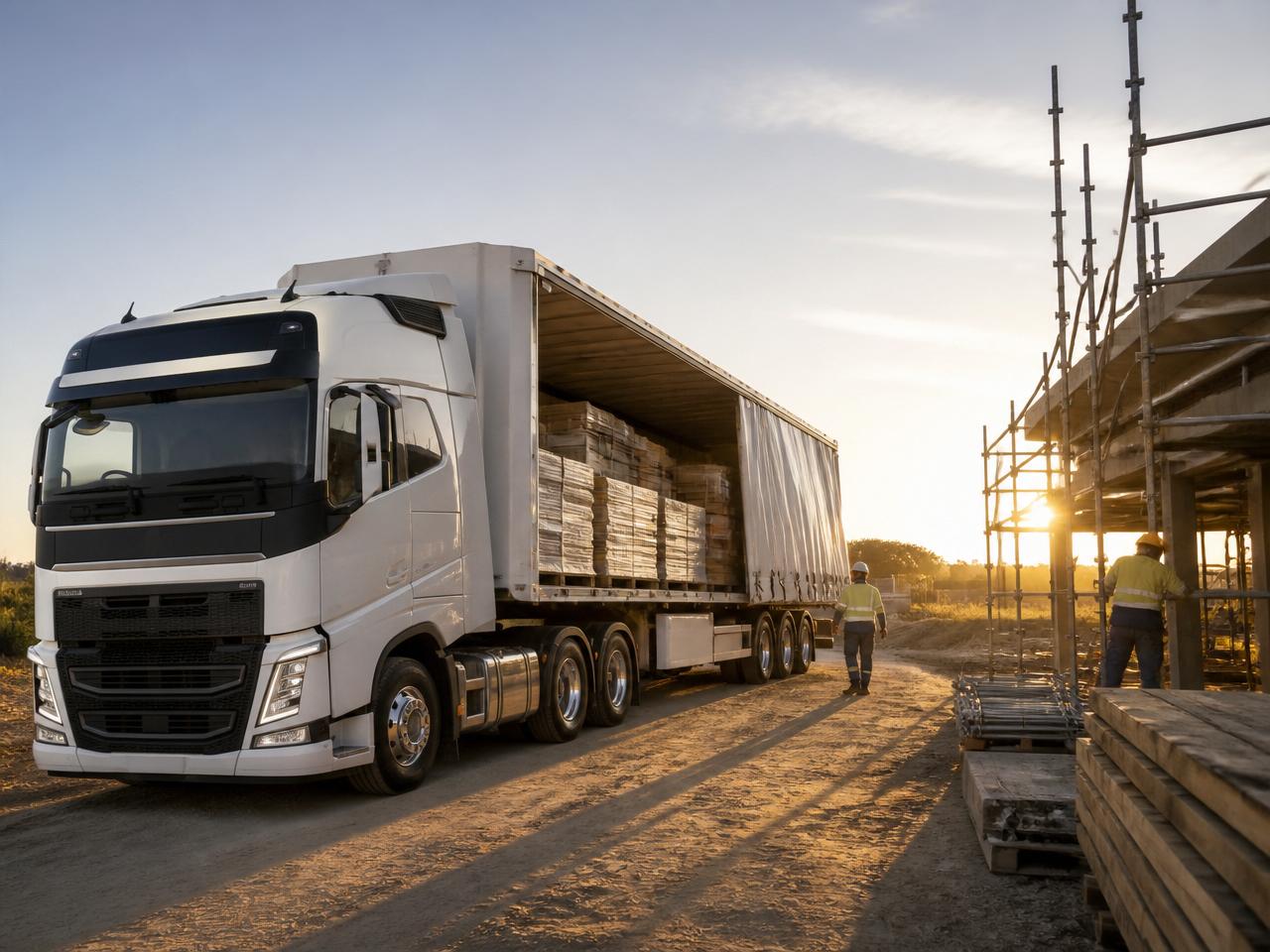 Construction — Building materials delivered where and when they're needed.